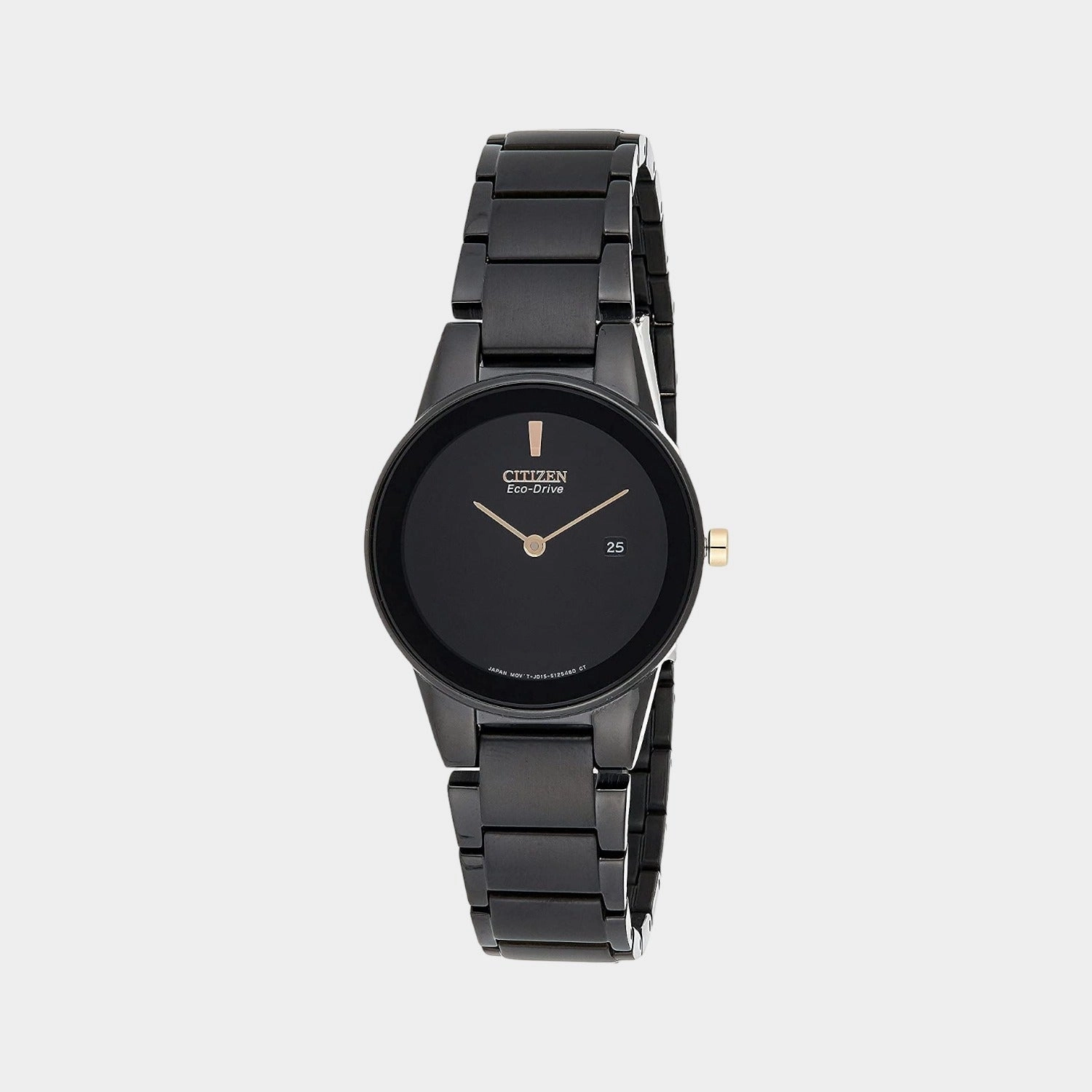 Eco-Drive Women Black Dial Analog Stainless Steel Watch GA1055-57F