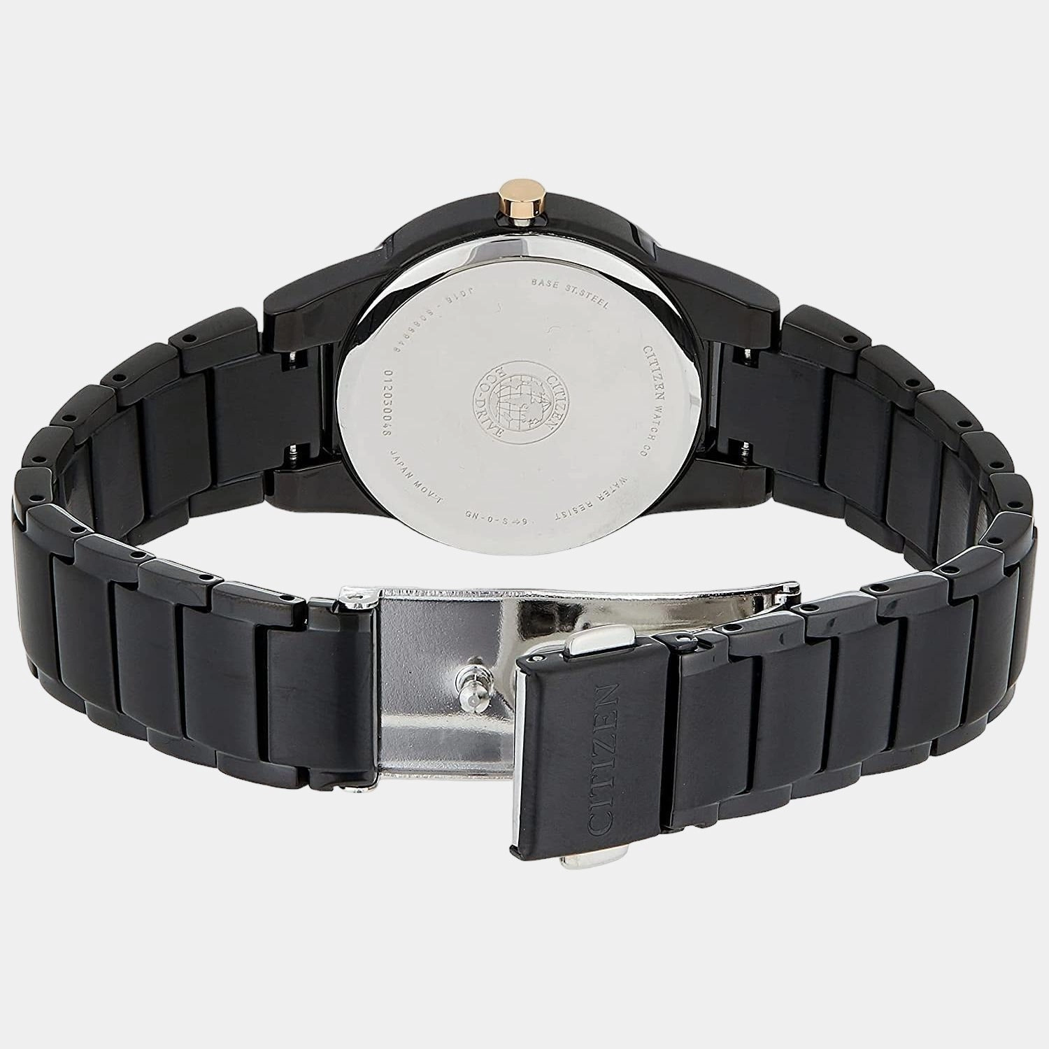 Eco-Drive Women Black Dial Analog Stainless Steel Watch GA1055-57F