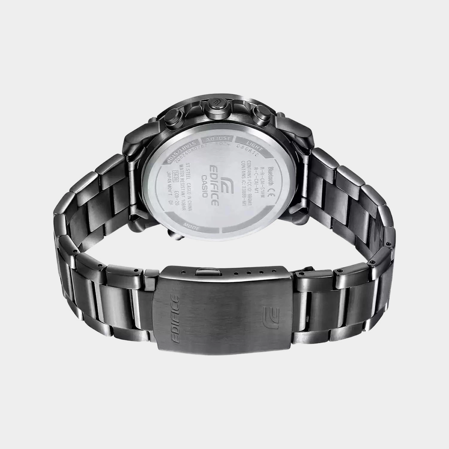 Edifice Men's Analog-Digital Stainless Steel Watch EX526 - ECB-20DC-1ADF