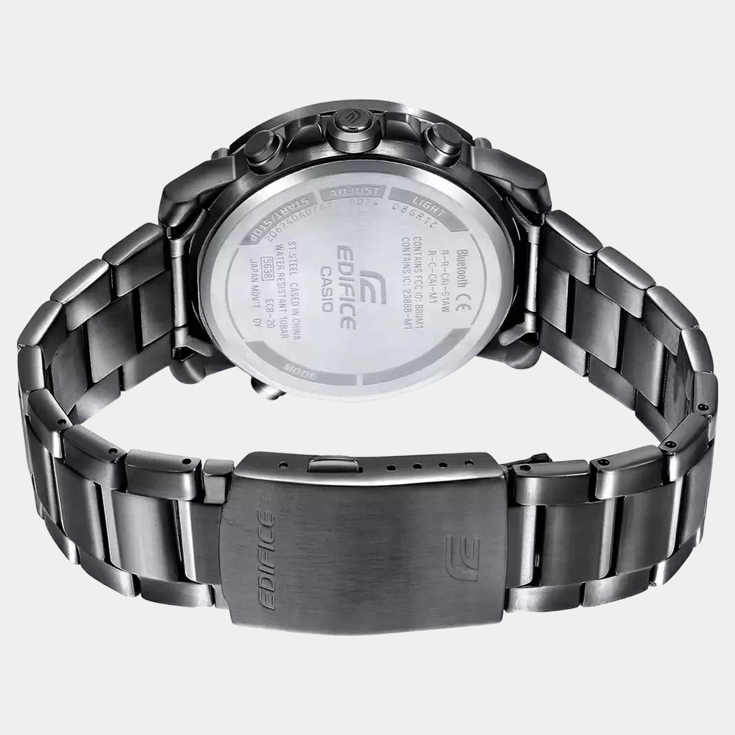 Edifice Men's Analog-Digital Stainless Steel Watch EX526 - ECB-20DC-1ADF