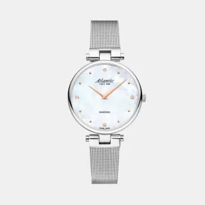 Elegance Royal Diamonds Women Quartz Mother of Pearl Dial Analog Mesh Watch 29044.41.07RMB