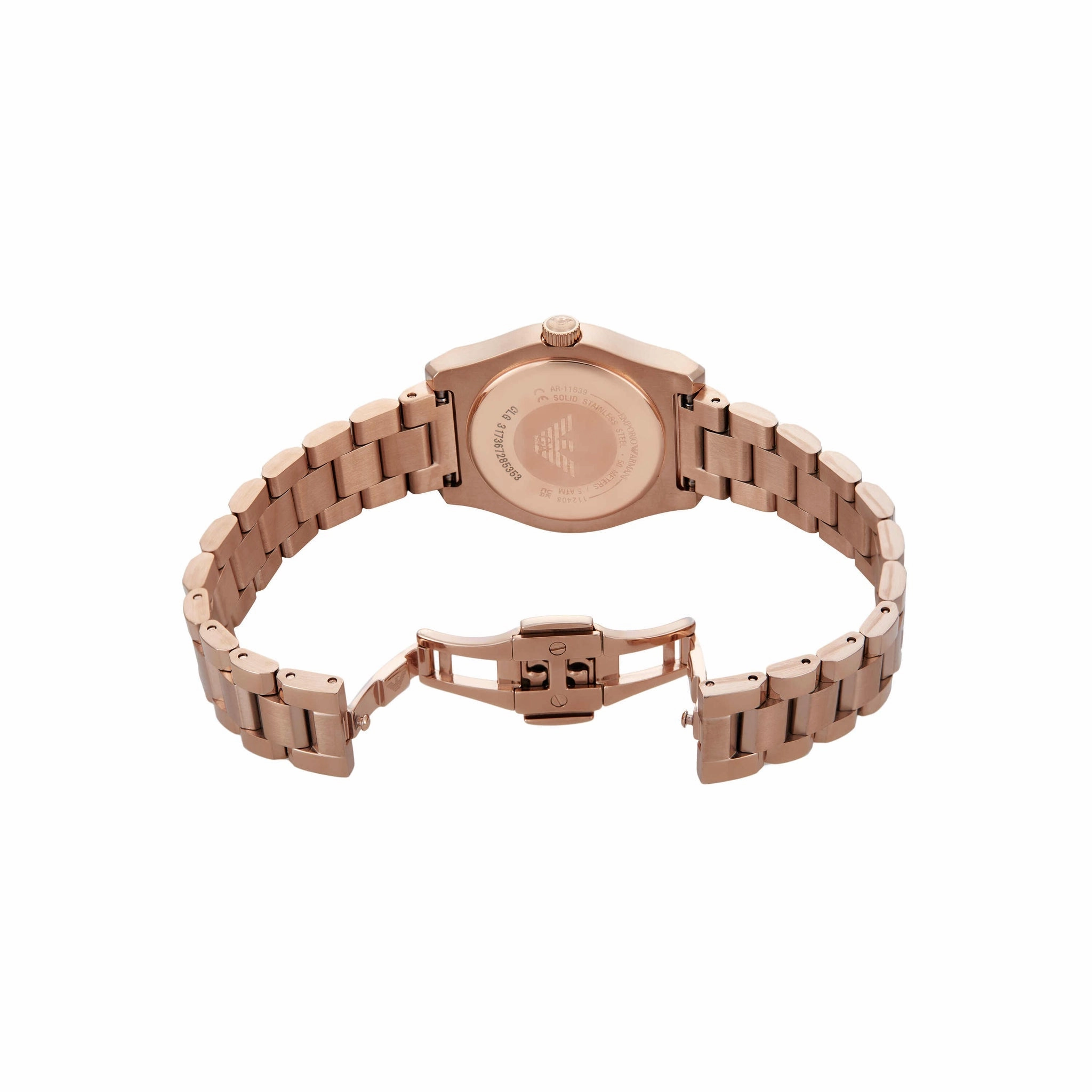 Emporio Armani Rose Gold Stainless Steel Elegant Watch AR11639