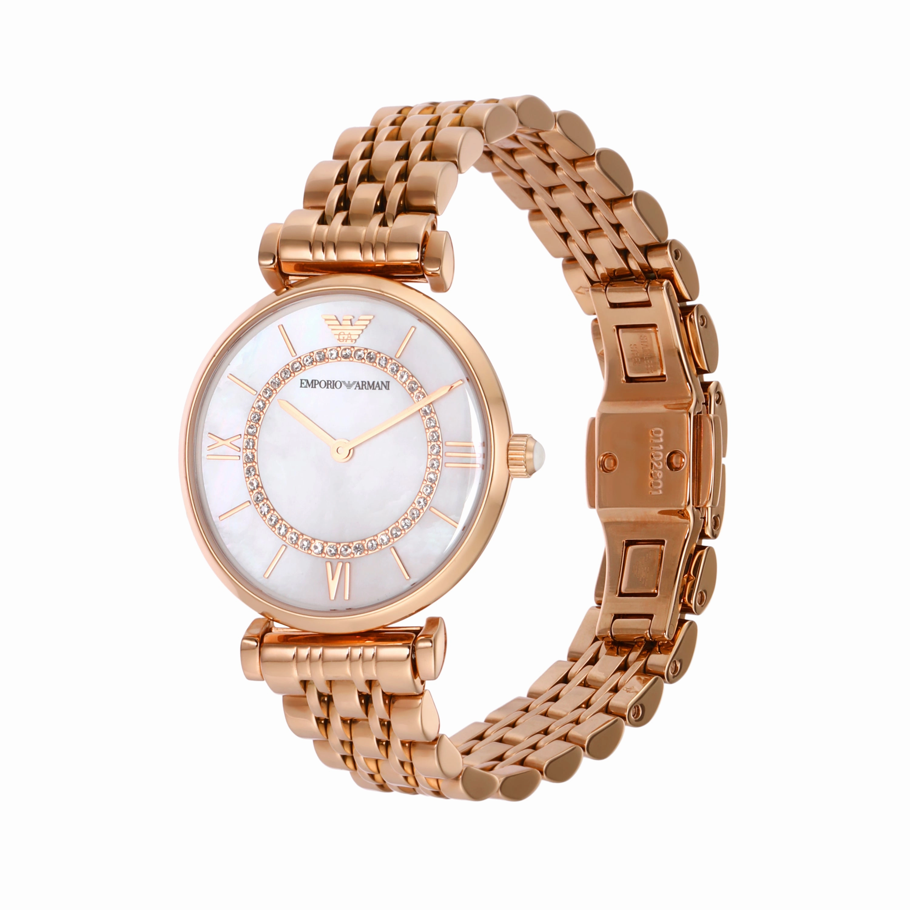 Emporio Armani Rose Gold Women's Watch with Pearl Dial AR1909