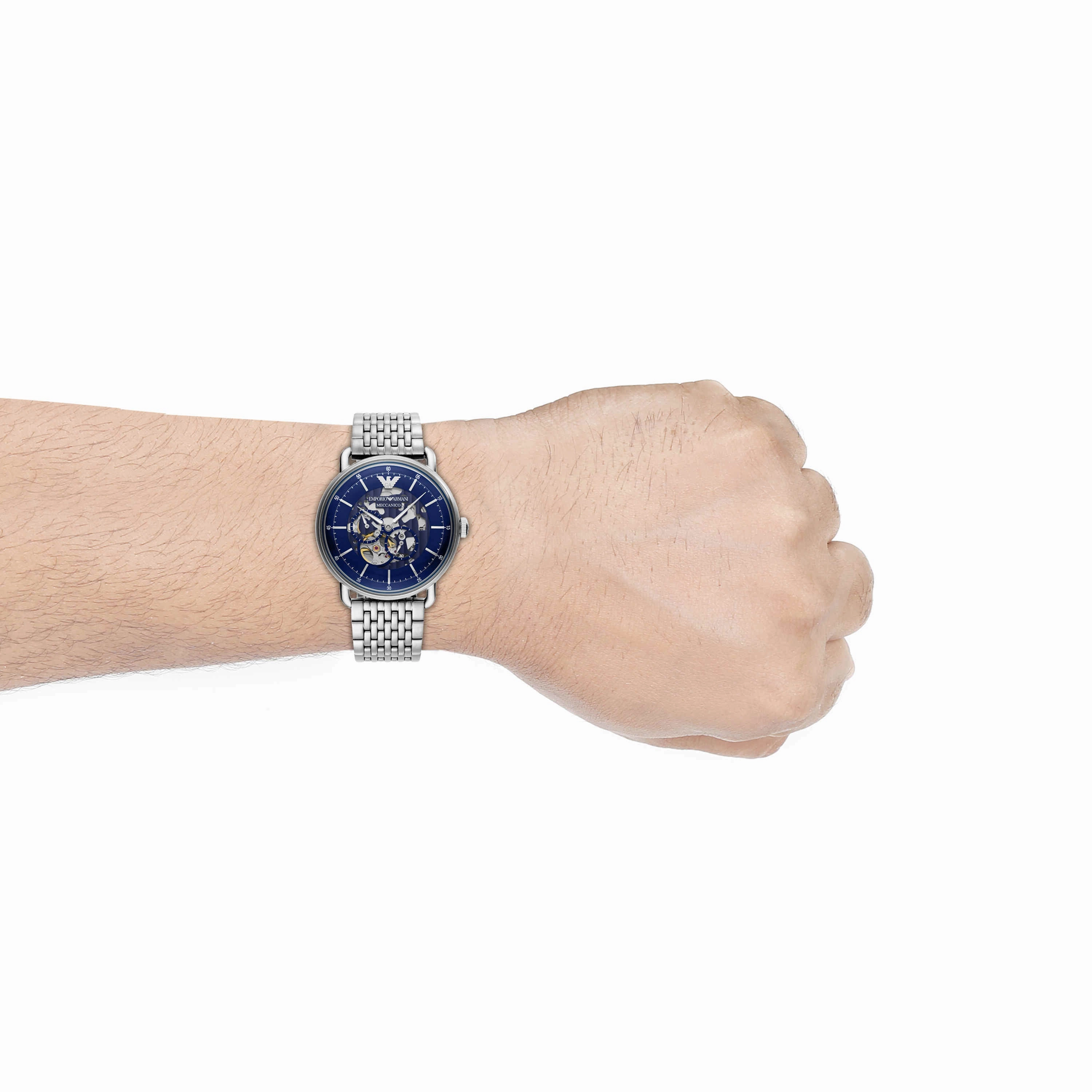 Emporio Armani Silver Tone Analogue Watch AR60024