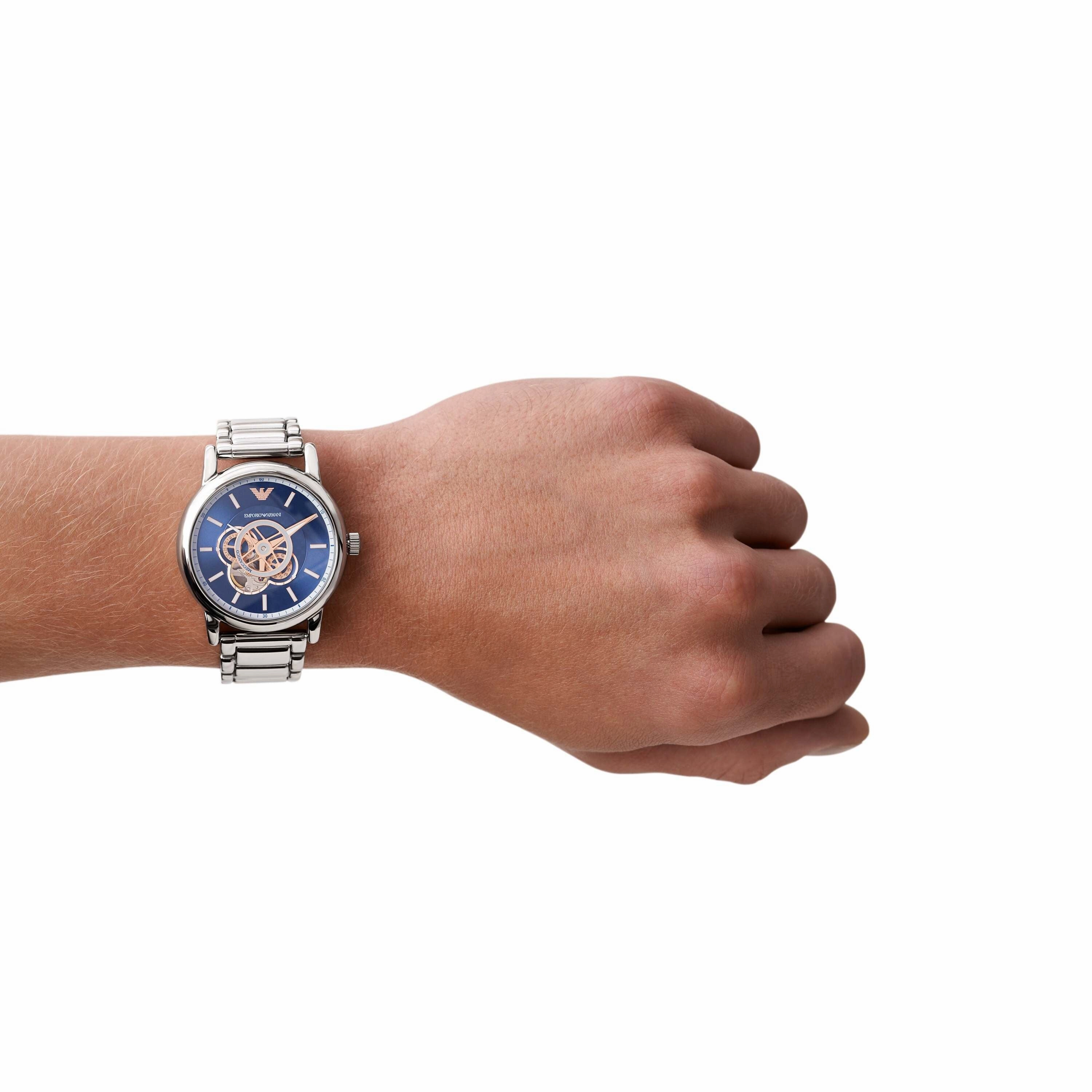 Emporio Armani Silver-Tone Analogue Watch AR60036