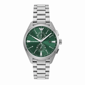 Emporio Armani Silver-Tone Chronograph Watch AR11480