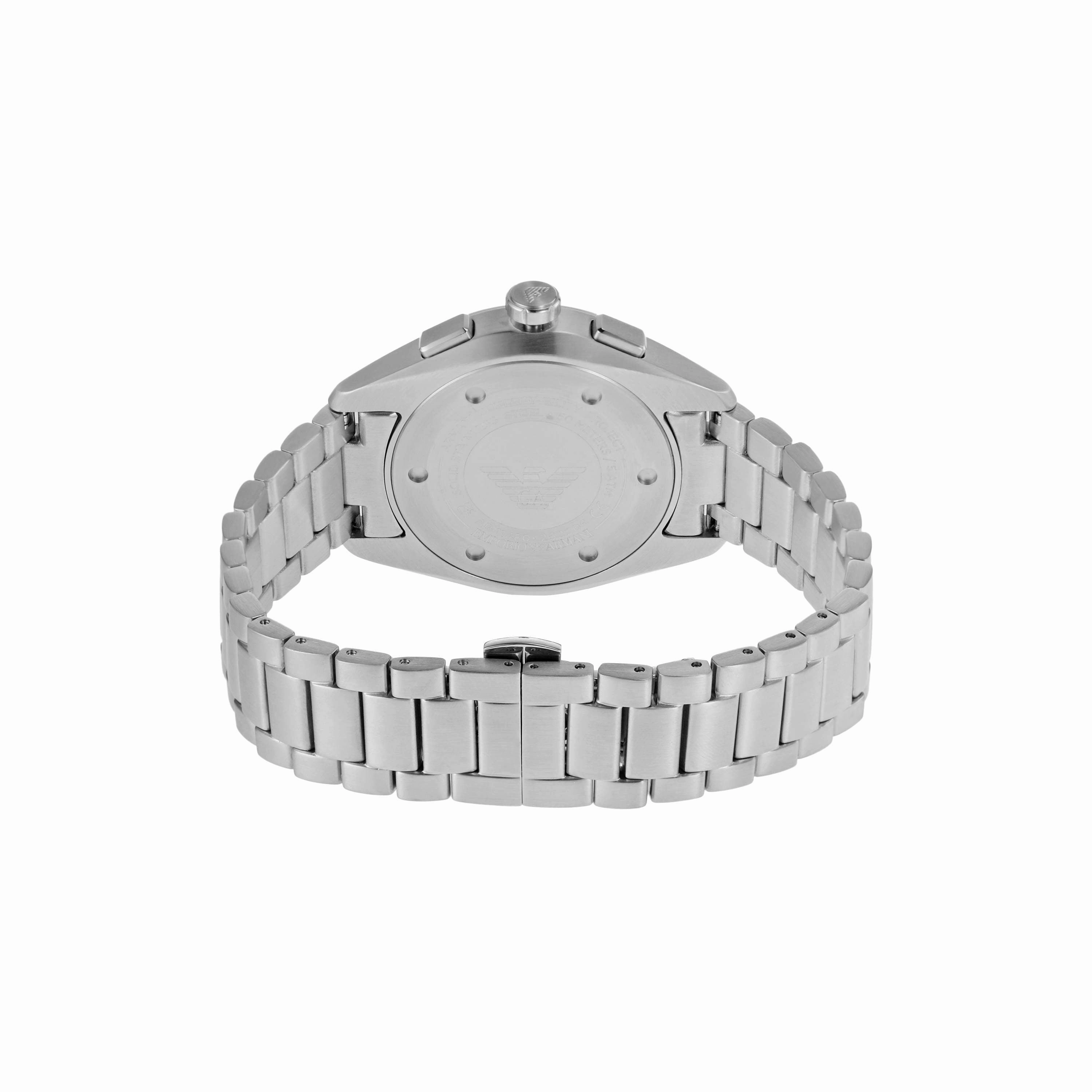 Emporio Armani Silver-Tone Chronograph Watch AR11480