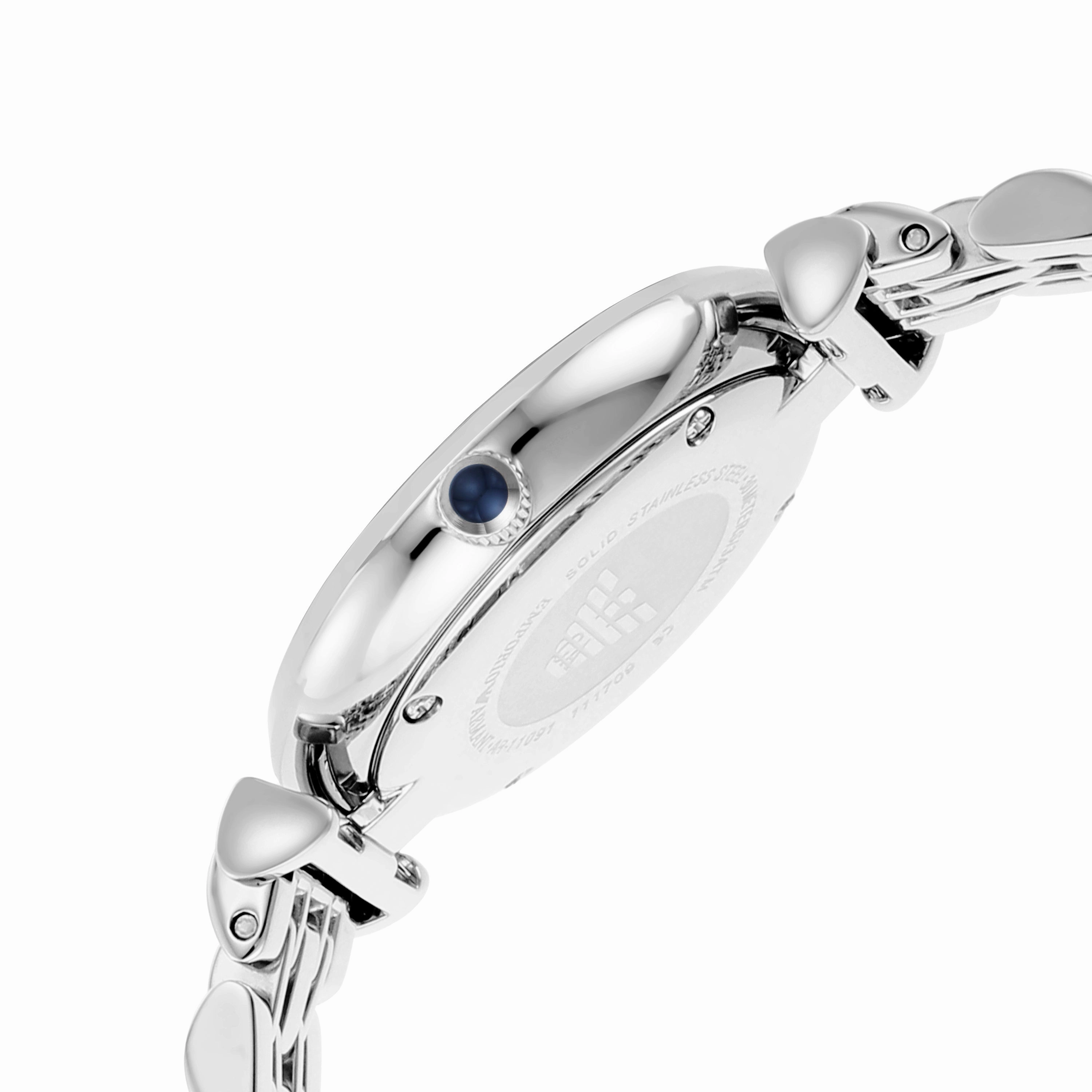 Emporio Armani Women's Blue Dial Silver Steel Watch AR11091