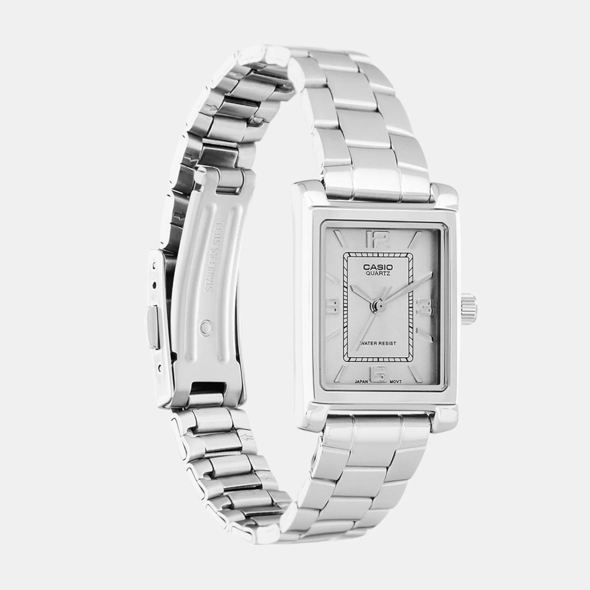 Enticer Women Quartz White Dial Analog Stainless Steel Watch LTP-1234DD-7ADF A2357