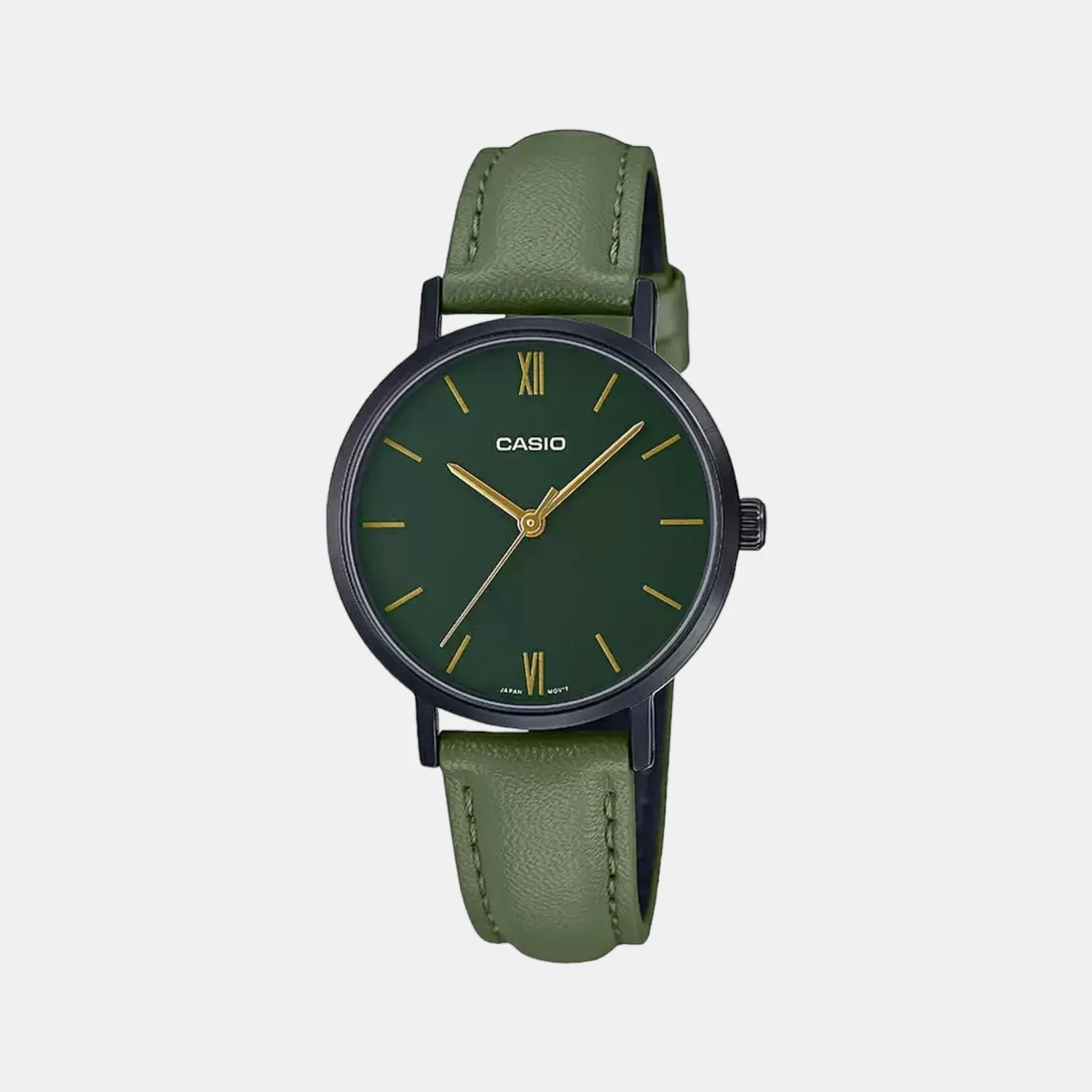 Enticer Women's Analog Leather Watch A2002 - LTP-VT02BL-3AUDF