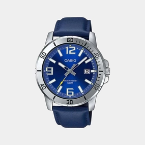 Enticer Men's Analog Leather Watch A1737 - MTP-VD01L-2BVUDF