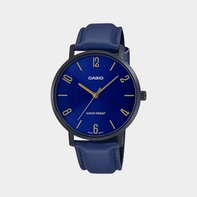 Enticer Men's Analog Leather Watch A1977 - MTP-VT01BL-2BUDF