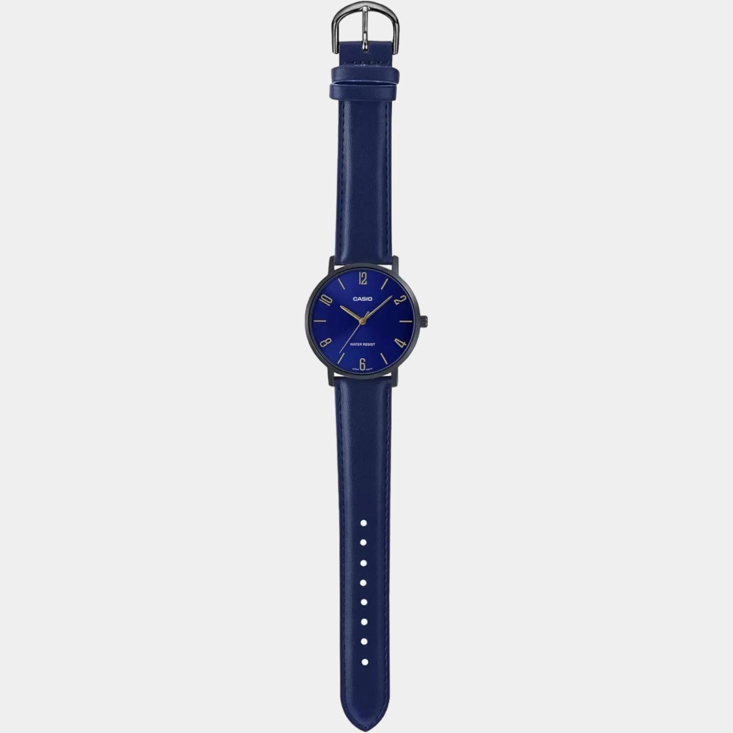 Enticer Men's Analog Leather Watch A1977 - MTP-VT01BL-2BUDF