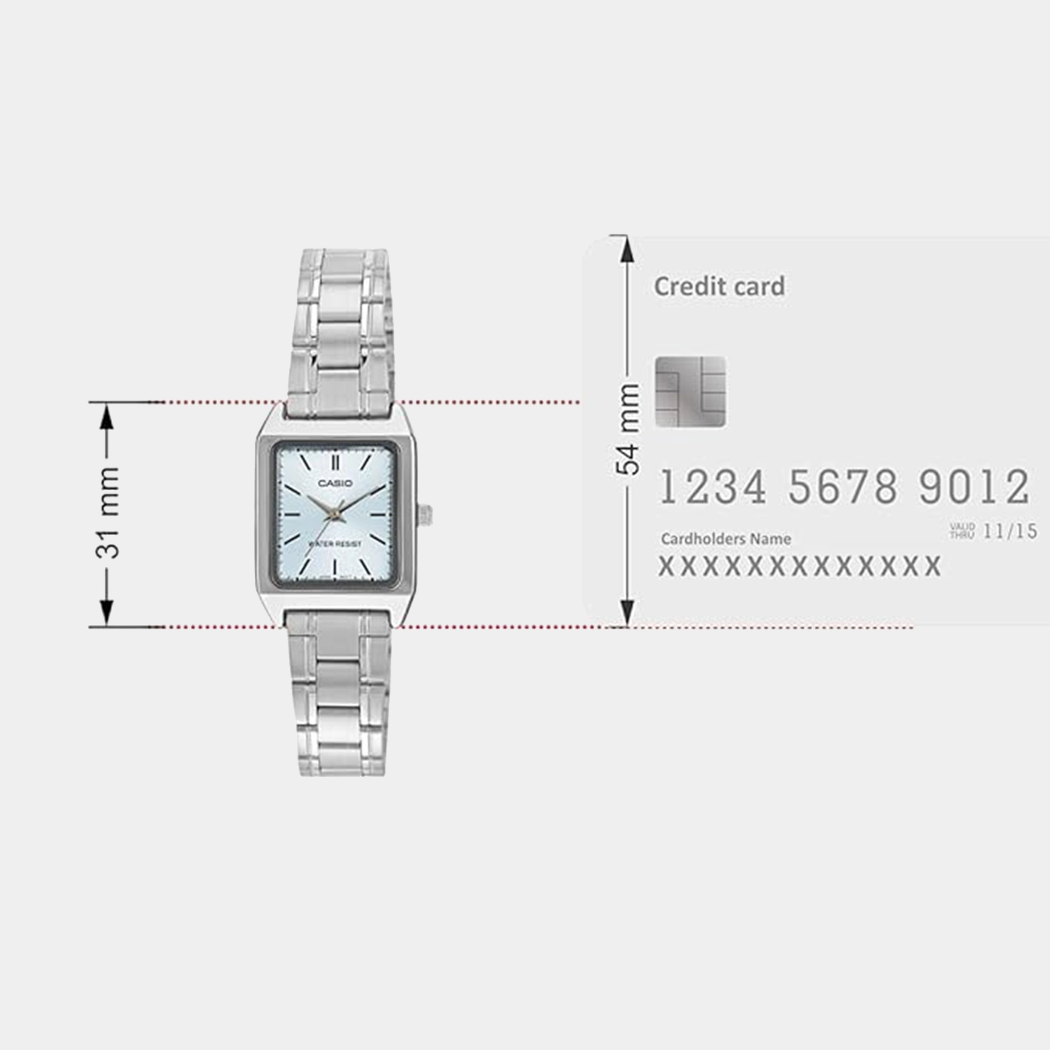 ENTICER Women Quartz Blue Dial Analog Stainless Steel Watch LTP-V007D-2EUDF - A2280