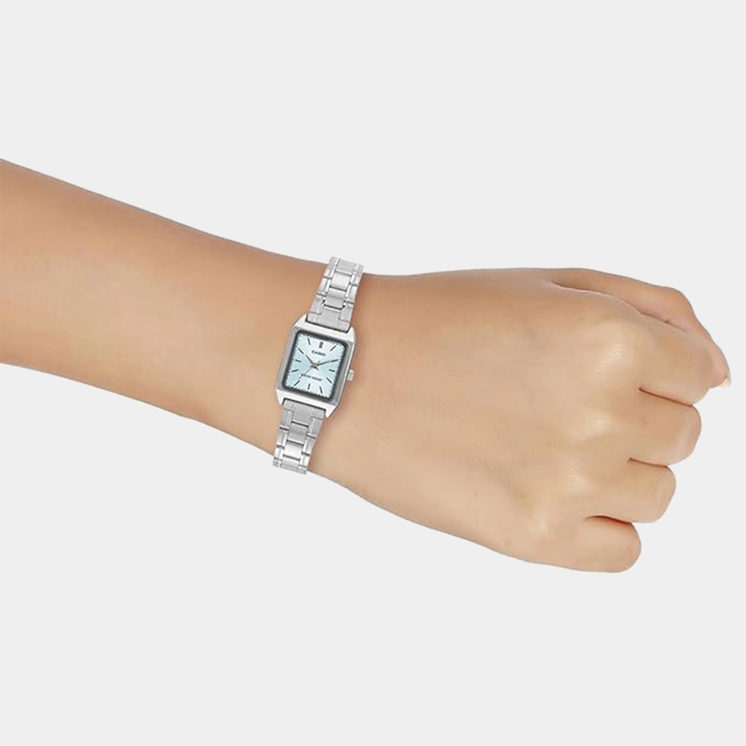 ENTICER Women Quartz Blue Dial Analog Stainless Steel Watch LTP-V007D-2EUDF - A2280