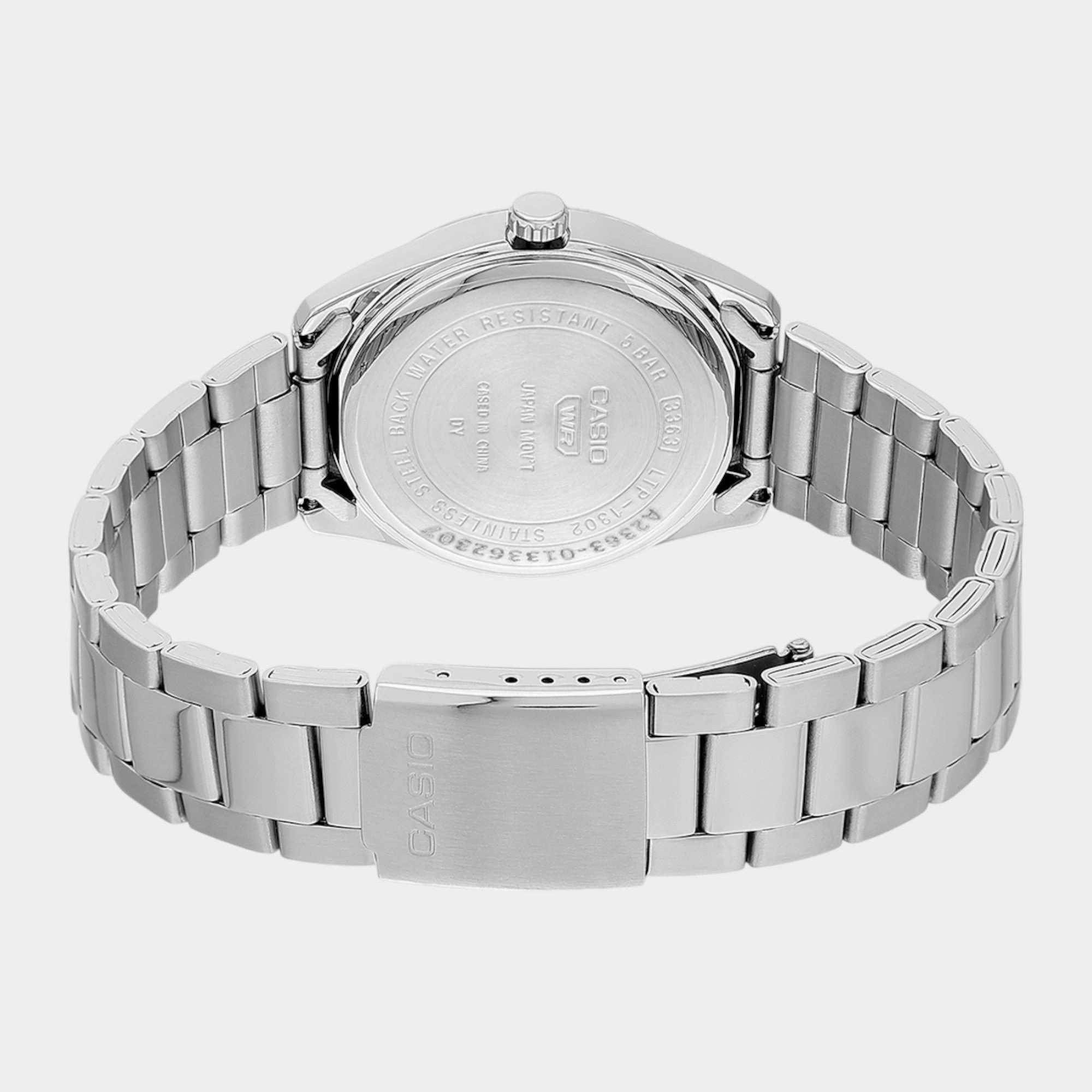 Enticer Women Quartz Pink Dial Analog Stainless Steel Watch LTP-1302DD-4A1VDF A2360