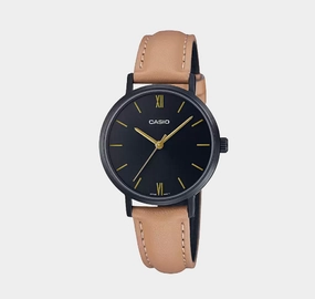 Enticer Women's Analog Leather Watch A2000 - LTP-VT02BL-1AUDF