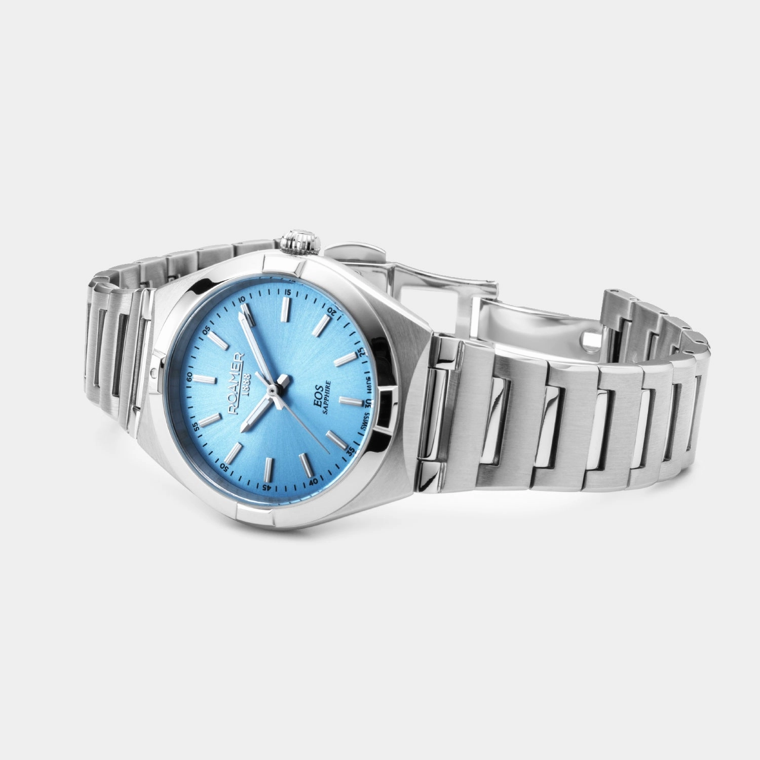 Eos Classic Women Quartz Light Blue Dial Analog Stainless Steel Watch 982847 41 05 20
