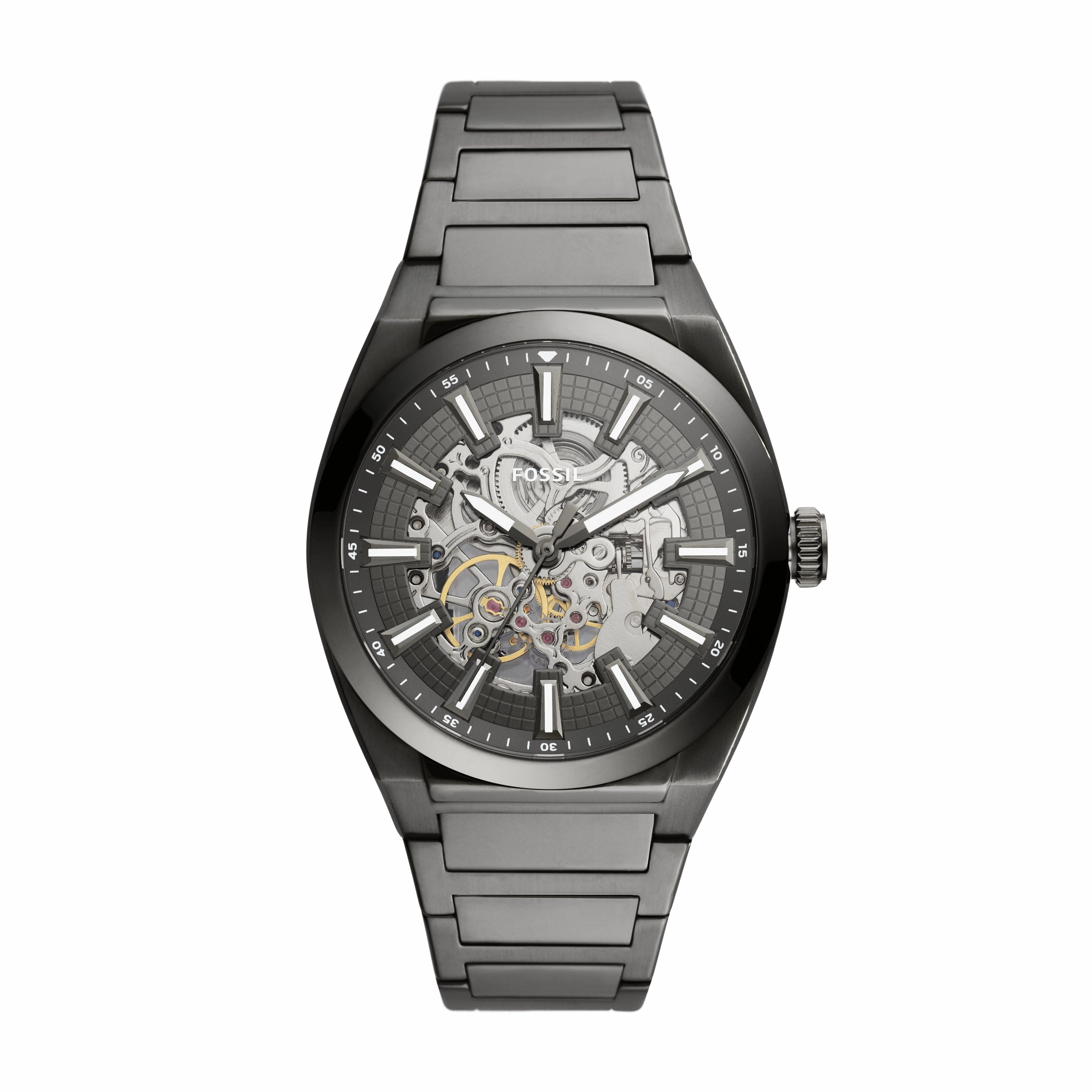 Everett Automatic Smoke Stainless Steel Watch