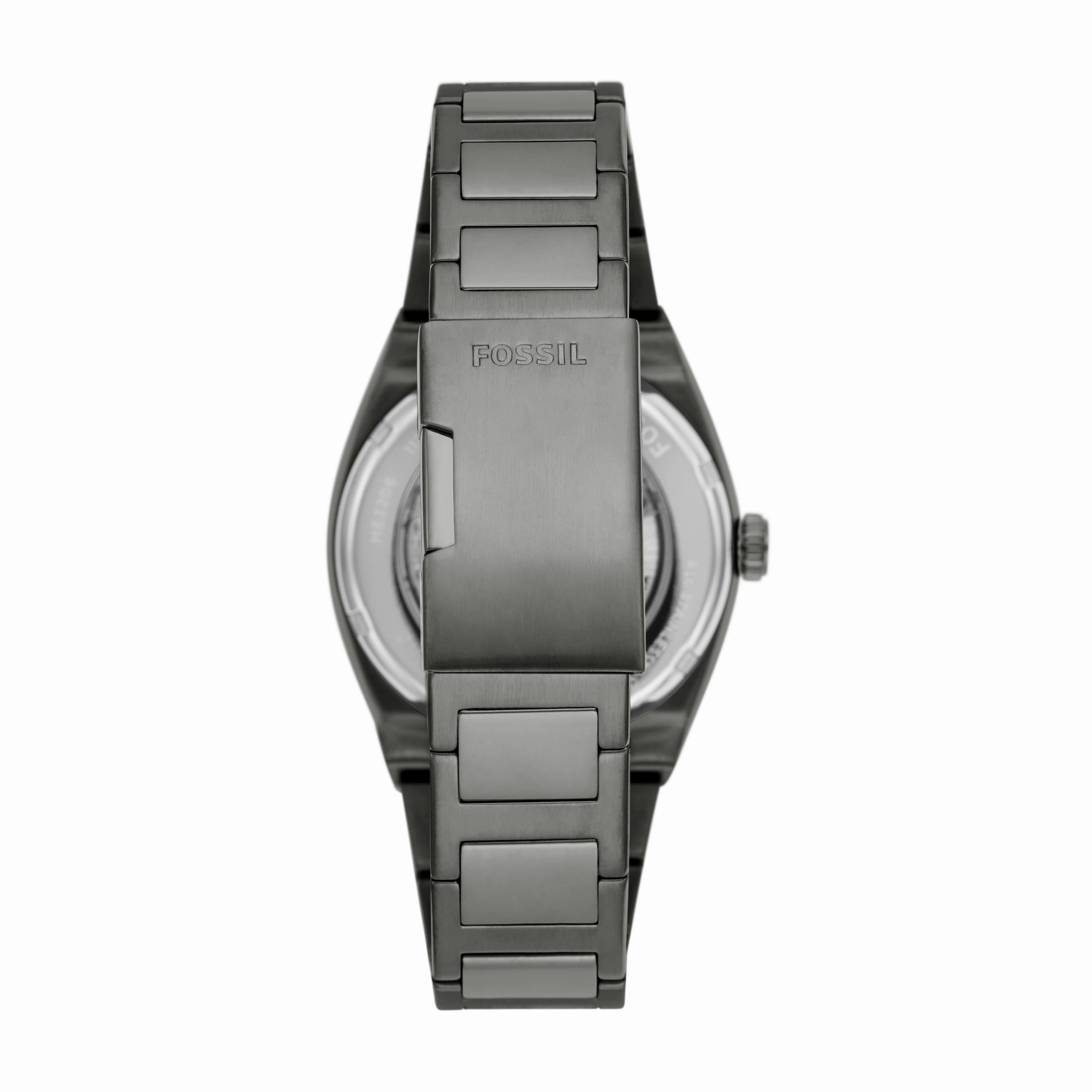 Everett Automatic Smoke Stainless Steel Watch