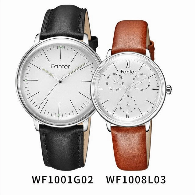 Fantor Top Brand Fashion Luxury Couple Watches Pair Quartz Chronograph Waterproof Watch for Lovers Man Woman Gift Set with Box