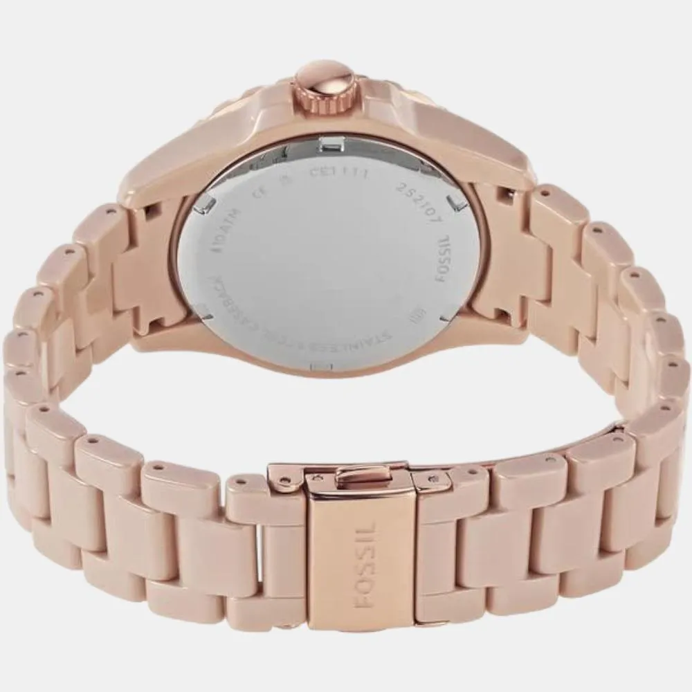 Fb-01 Women Quartz Brown Dial Analog Ceramic Watch CE1111