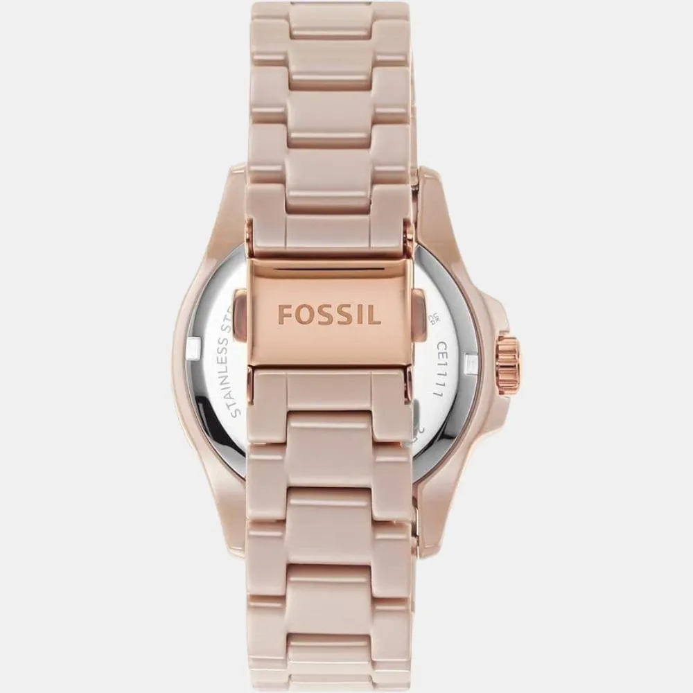 Fb-01 Women Quartz Brown Dial Analog Ceramic Watch CE1111