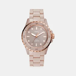 Fb-01 Women Quartz Brown Dial Analog Ceramic Watch CE1111