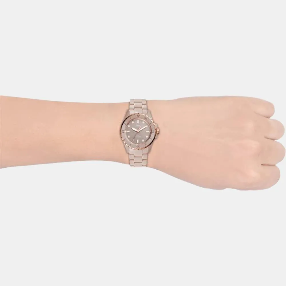 Fb-01 Women Quartz Brown Dial Analog Ceramic Watch CE1111