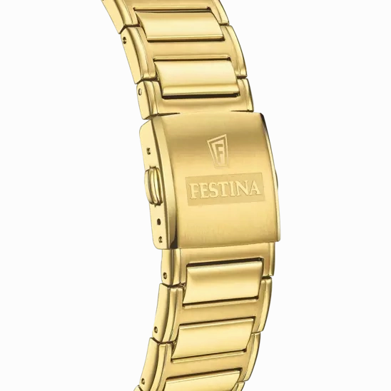 Festina Gold Dial Stainless Steel Strap Men's Watch F20638/2