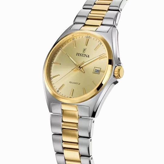 Festina Men's Elegance Stainless Steel Watch with Champagne Dial F20554/3