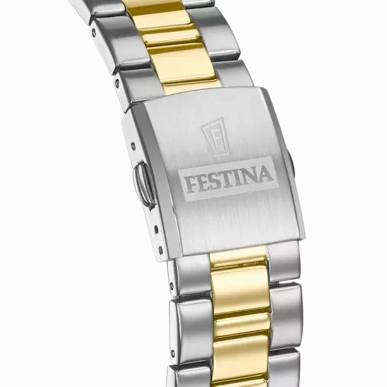 Festina Men's Elegance Stainless Steel Watch with Champagne Dial F20554/3