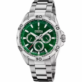 Festina Men's Elegant Stainless Steel Timepiece with Green Dial F20623/3