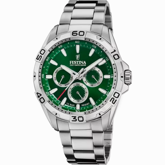 Festina Men's Elegant Stainless Steel Timepiece with Green Dial F20623/3