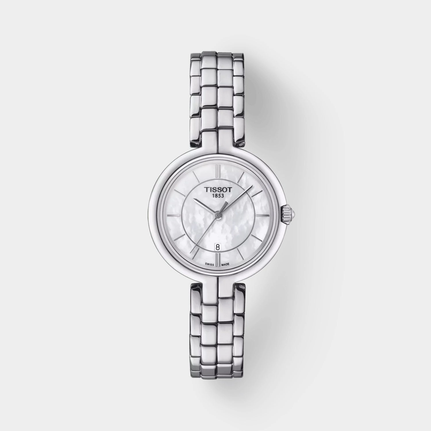 Flamingo Women Quartz Mother Of Pearl Dial Analog Stainless Steel Watch T0942101111100