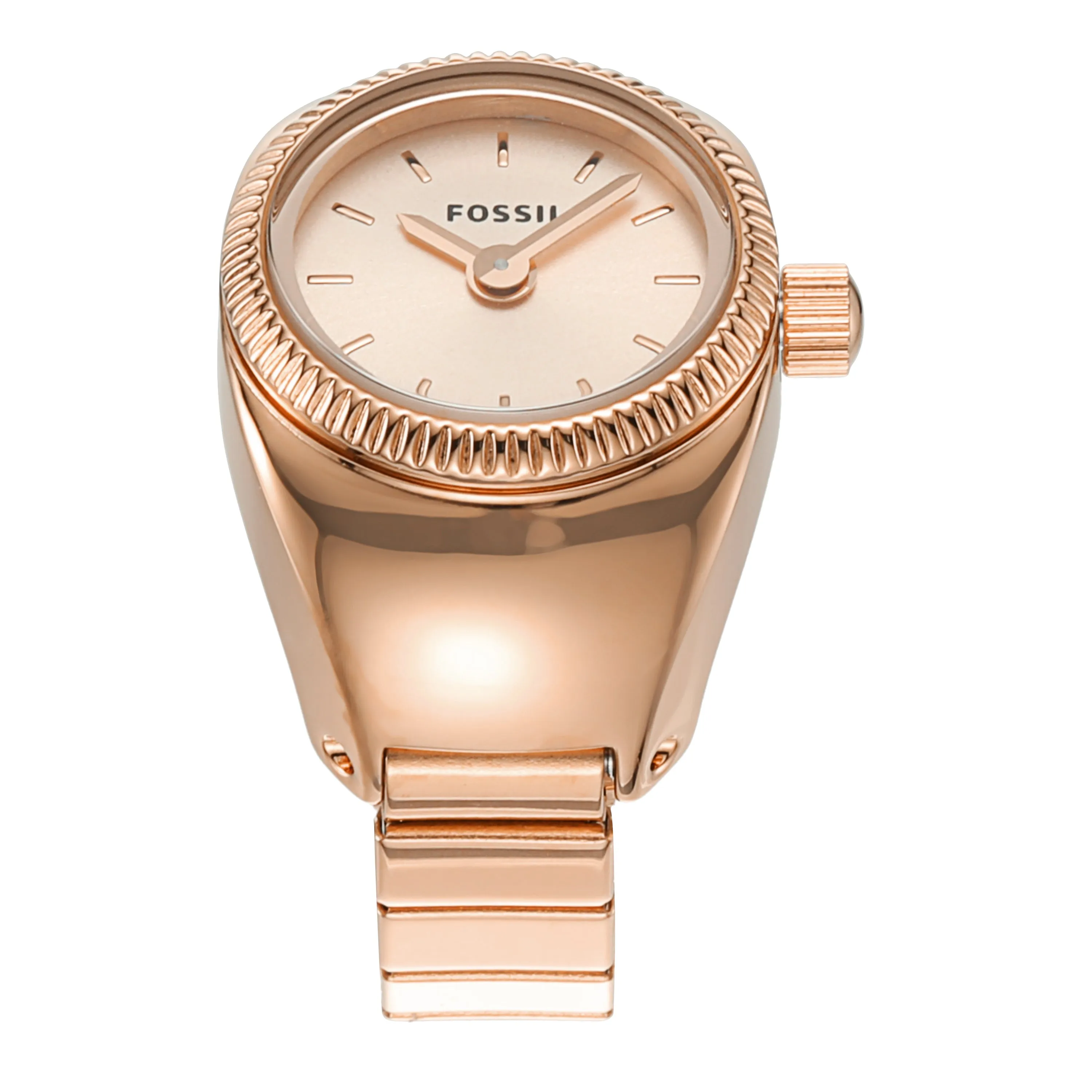 Fossil Elegance Ring Watch ES5247  Rose Gold Two-Hand Timepiece