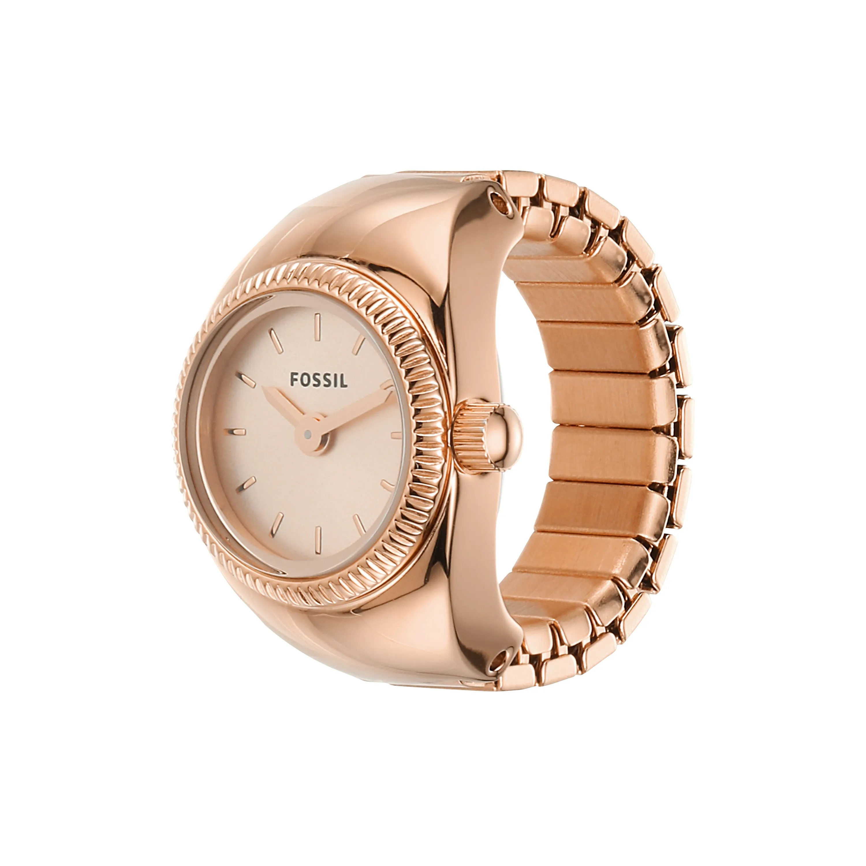 Fossil Elegance Ring Watch ES5247  Rose Gold Two-Hand Timepiece