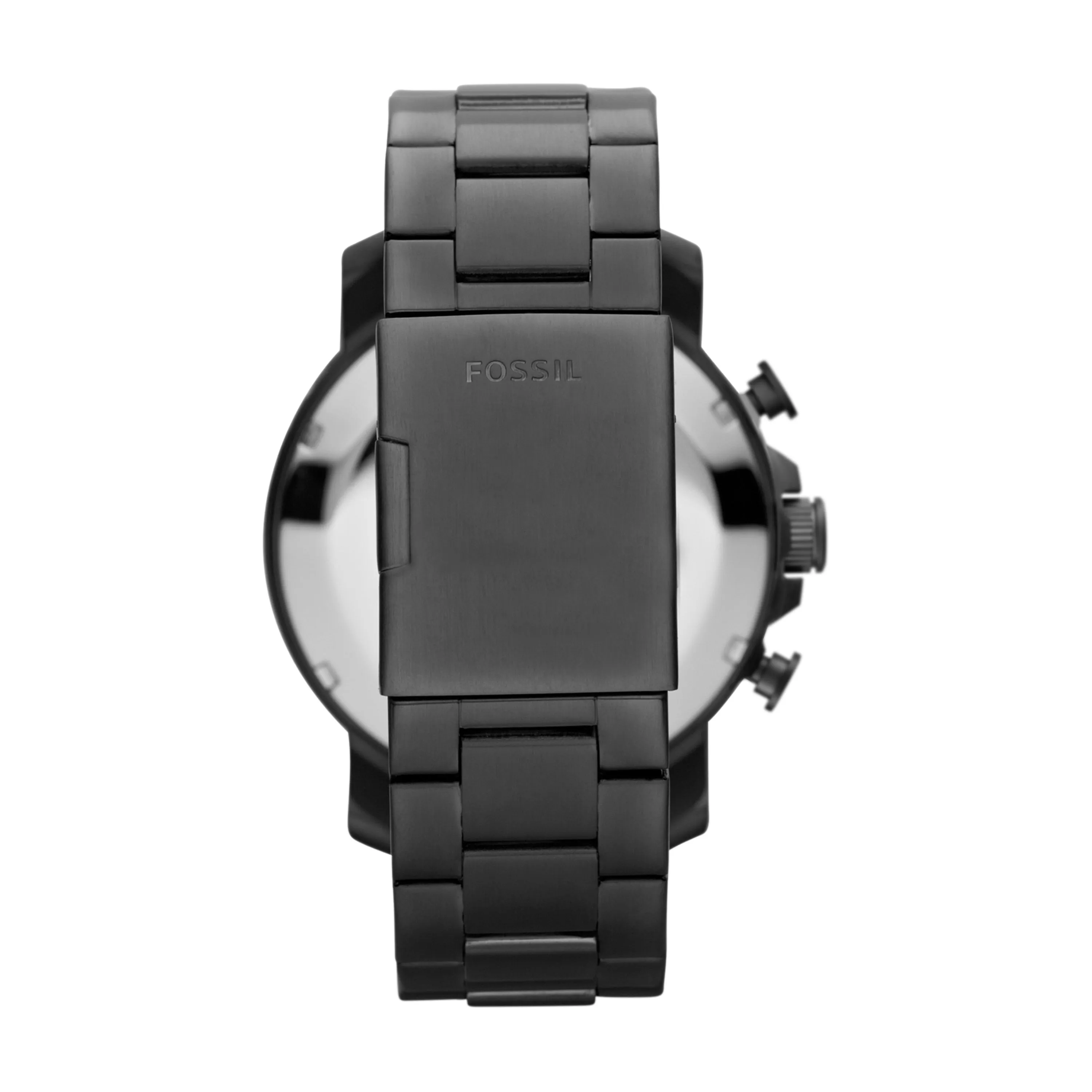 Fossil Nate Military-Inspired Grey Stainless Steel Chronograph Watch JR1437