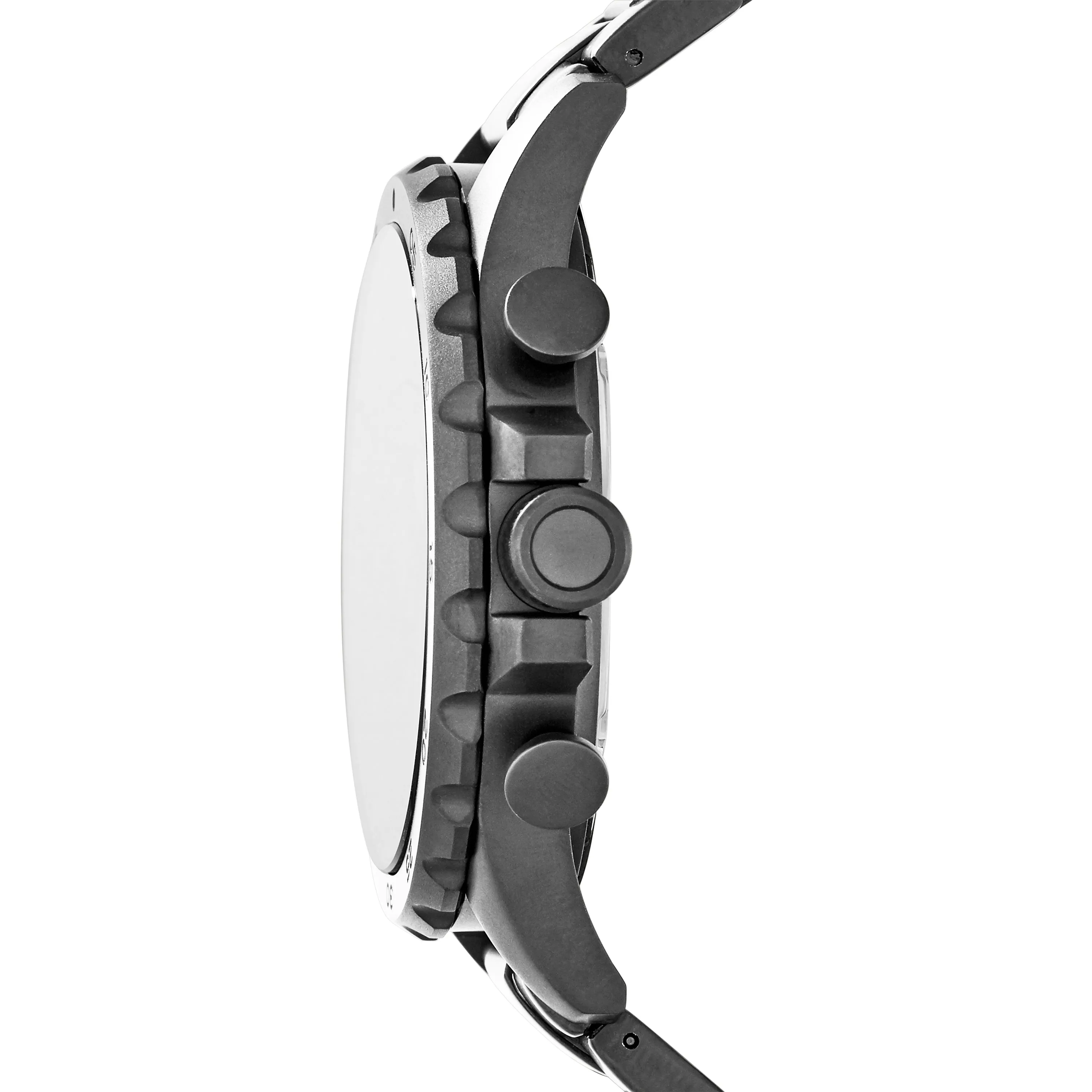 Fossil Nate Military-Inspired Grey Stainless Steel Chronograph Watch JR1437