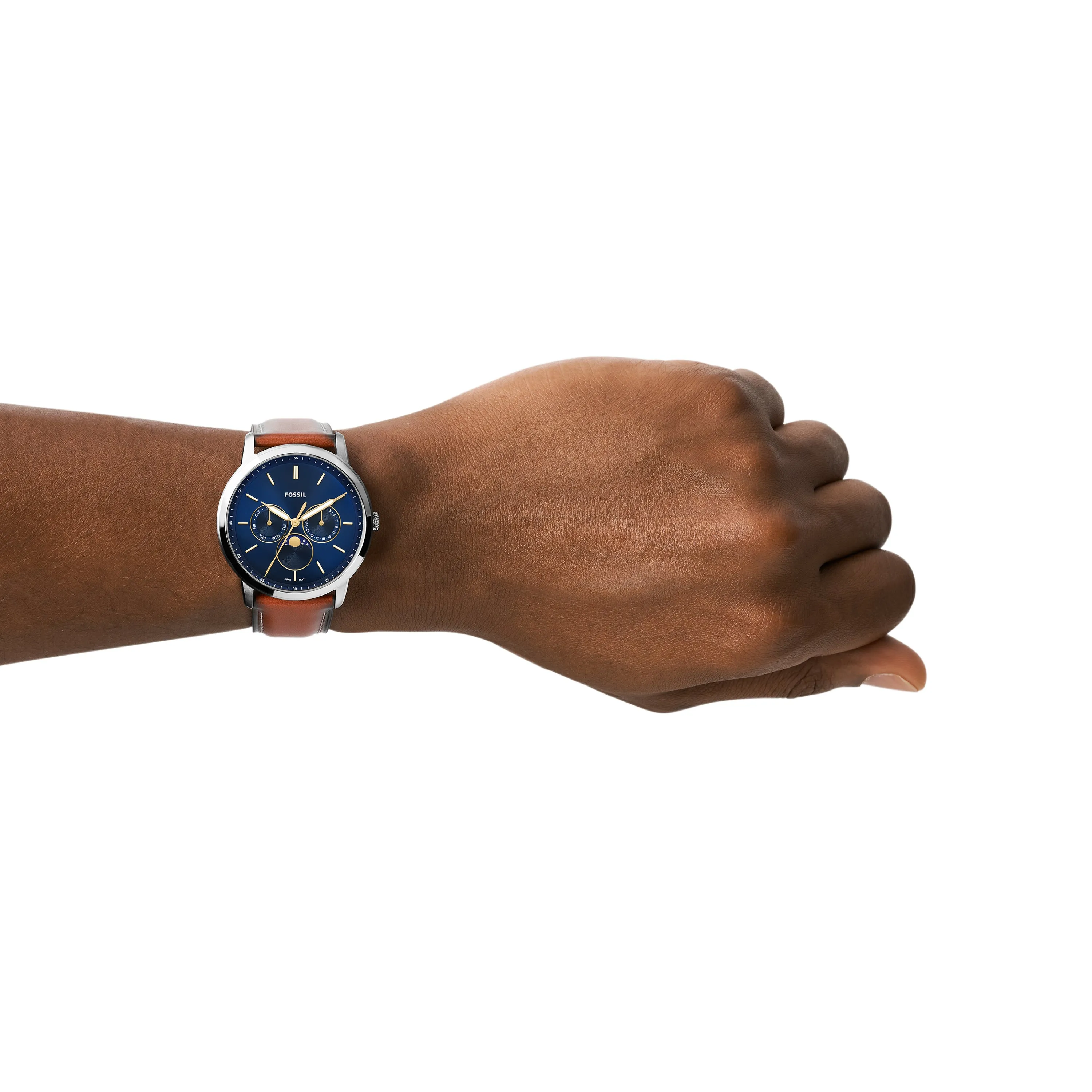 Fossil Neutra Moonphase Brown Leather Multifunction Watch FS5903
