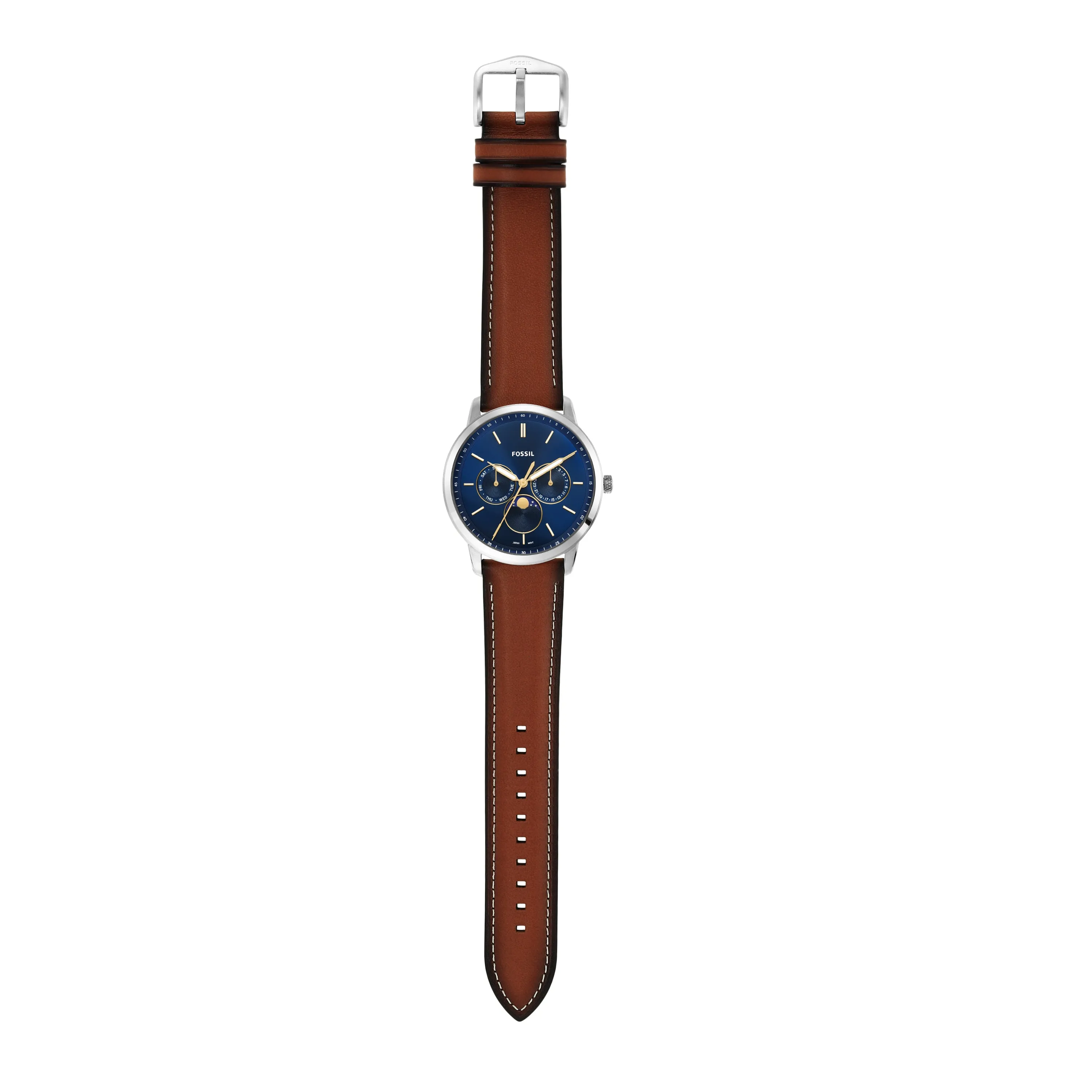 Fossil Neutra Moonphase Brown Leather Multifunction Watch FS5903