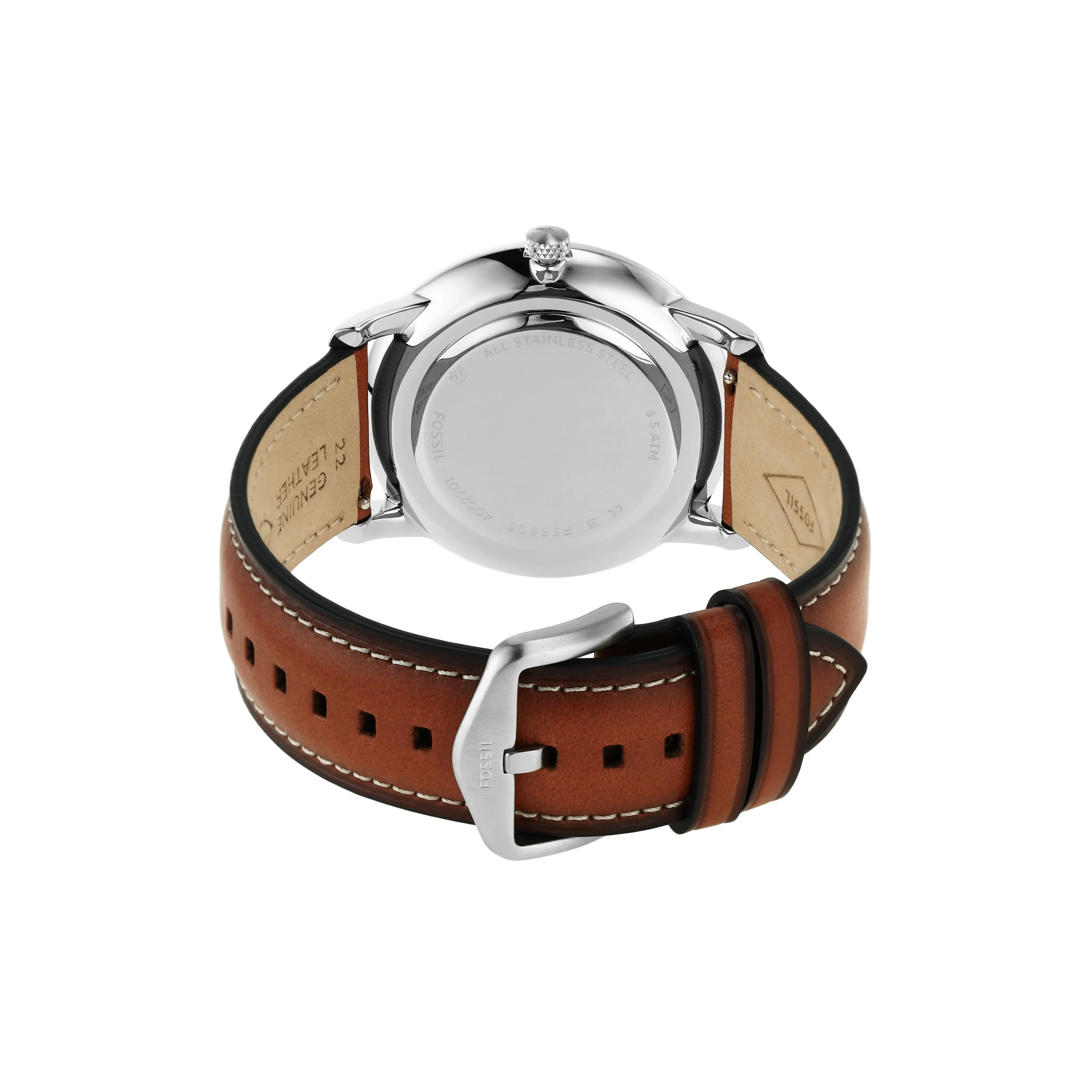 Fossil Neutra Moonphase Brown Leather Multifunction Watch FS5903