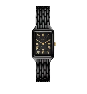 Fossil Raquel Black Stainless Steel Black Dial Watch ES5385