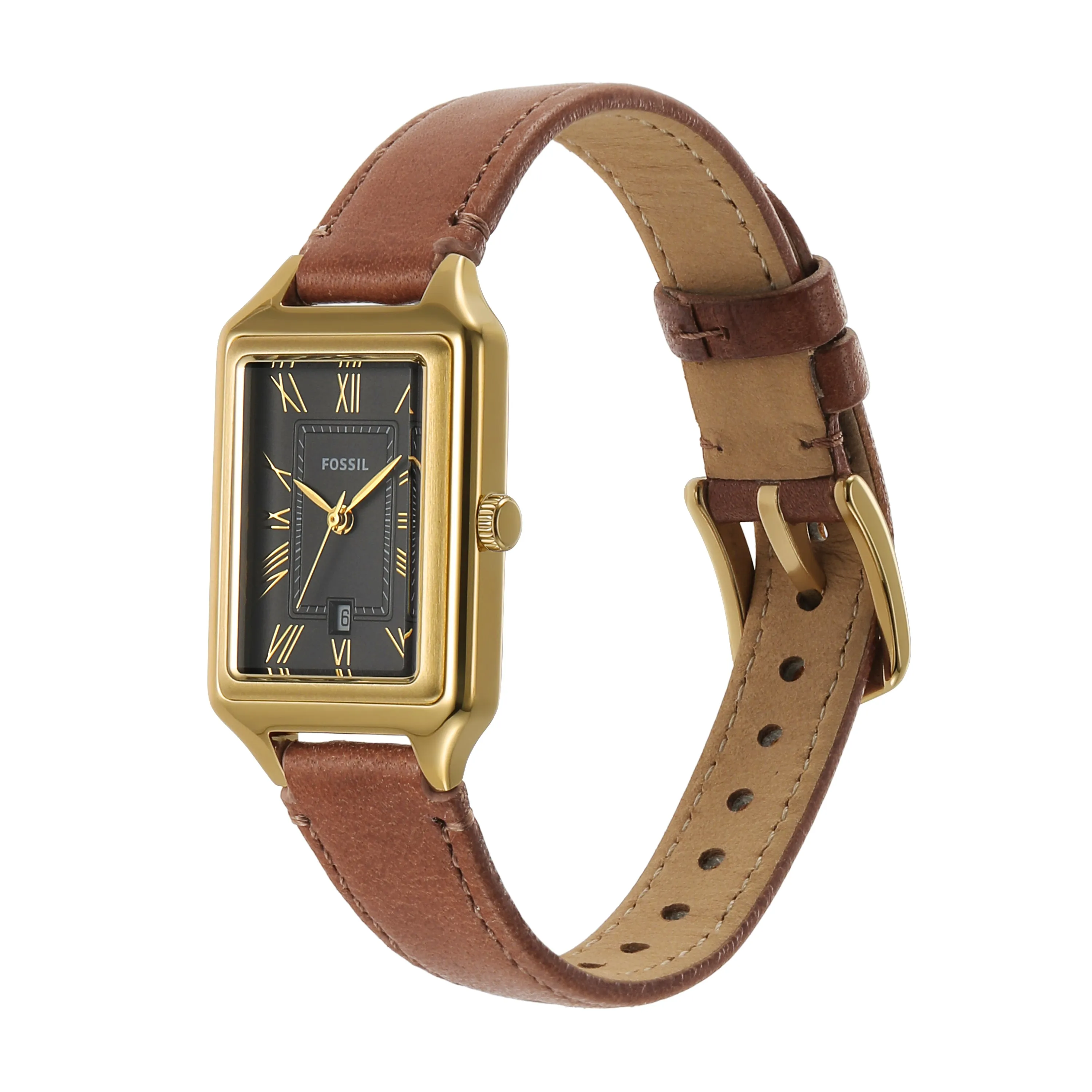 Fossil Raquel Brown Leather Band Womens Watch ES5303