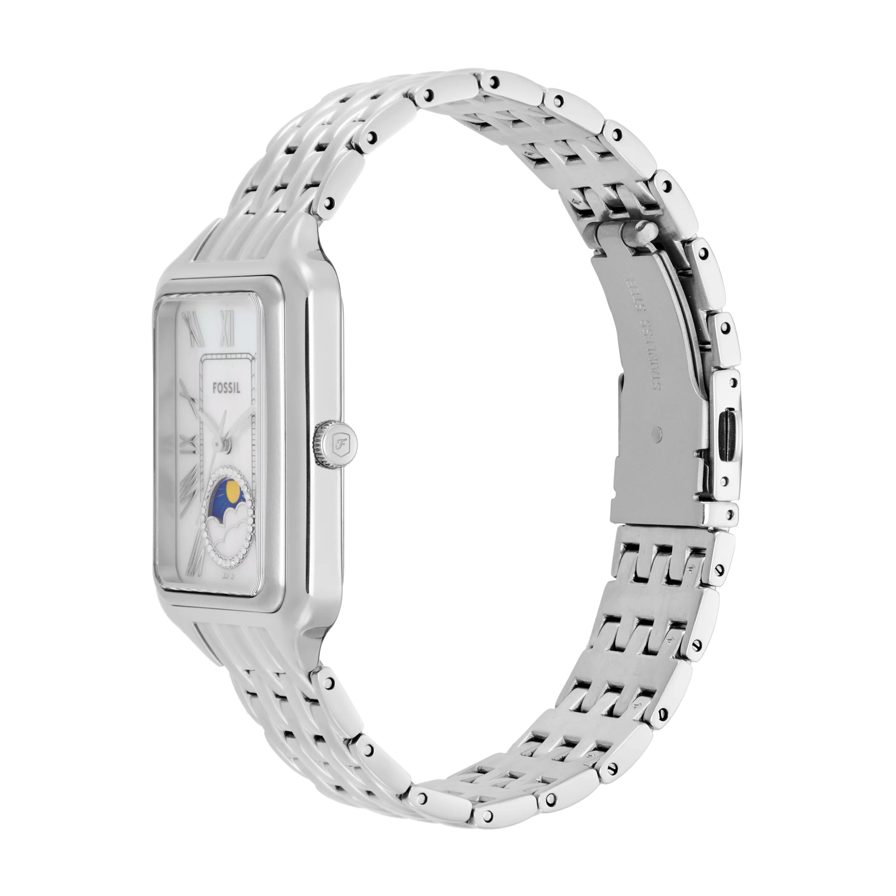 Fossil Raquel Sun Moon Multifunction Stainless Steel Watch ES5400