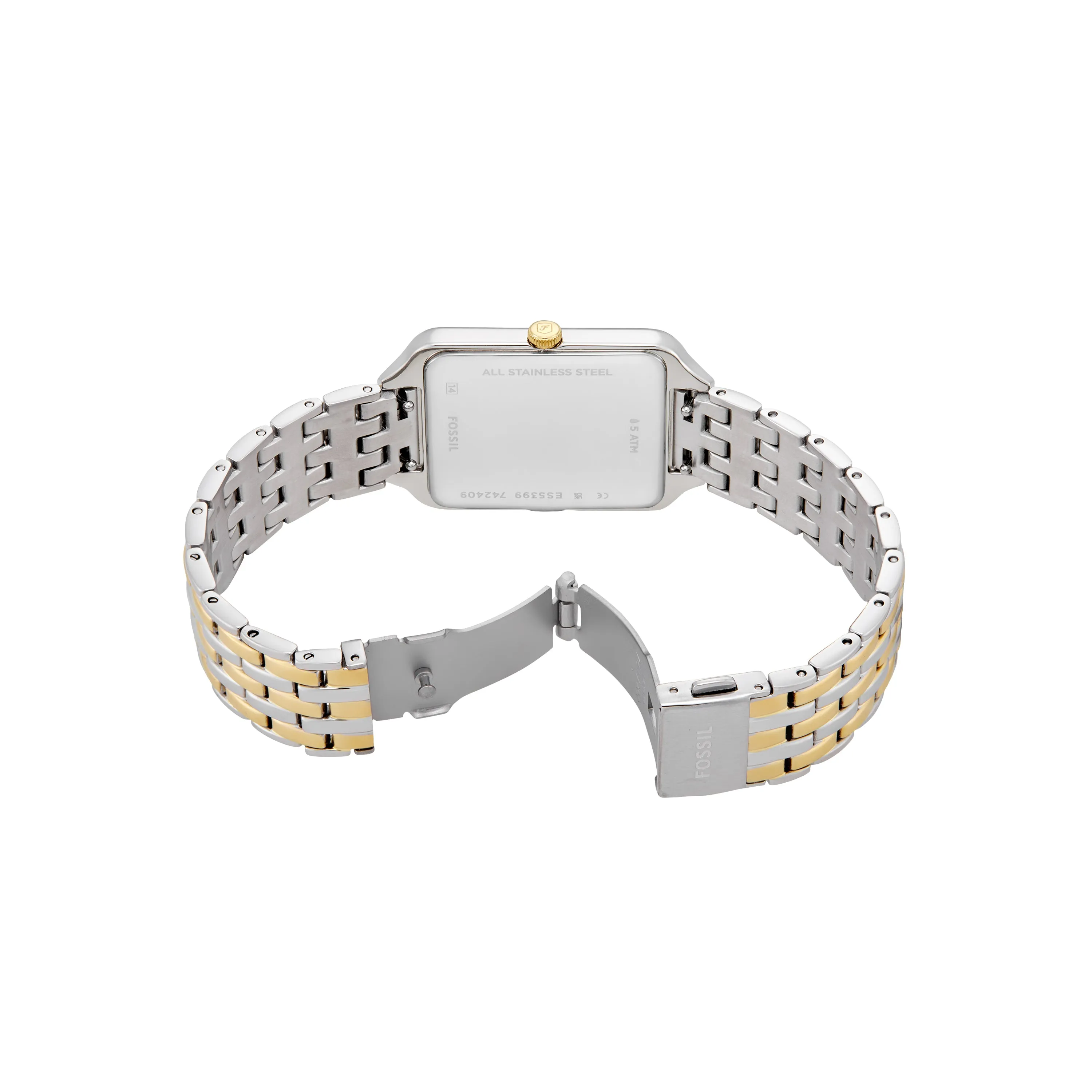 Fossil Raquel Sun Moon Multifunction Two-Tone Stainless Steel Watch ES5399