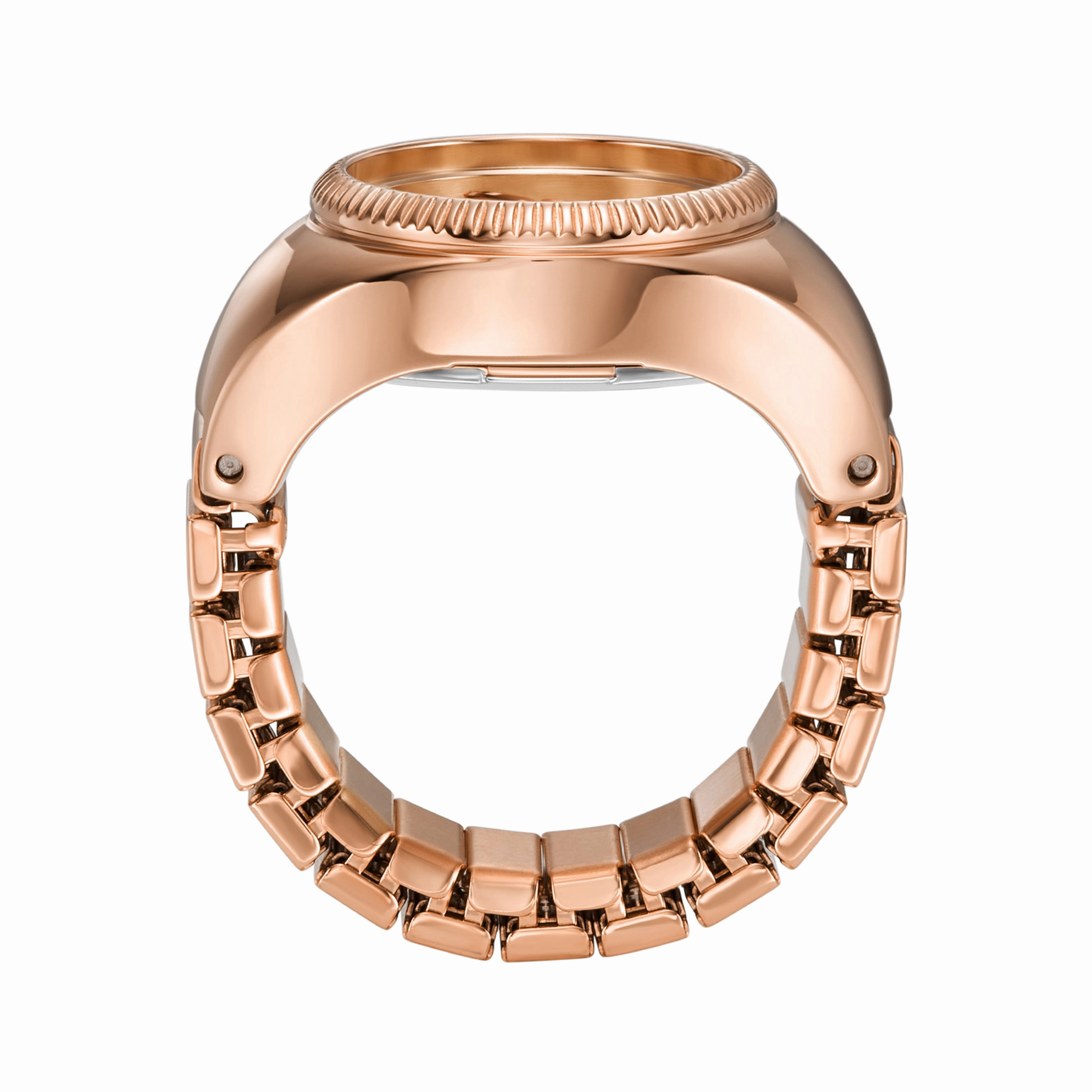 Fossil Elegance Ring Watch ES5247 C Rose Gold Two-Hand Timepiece
