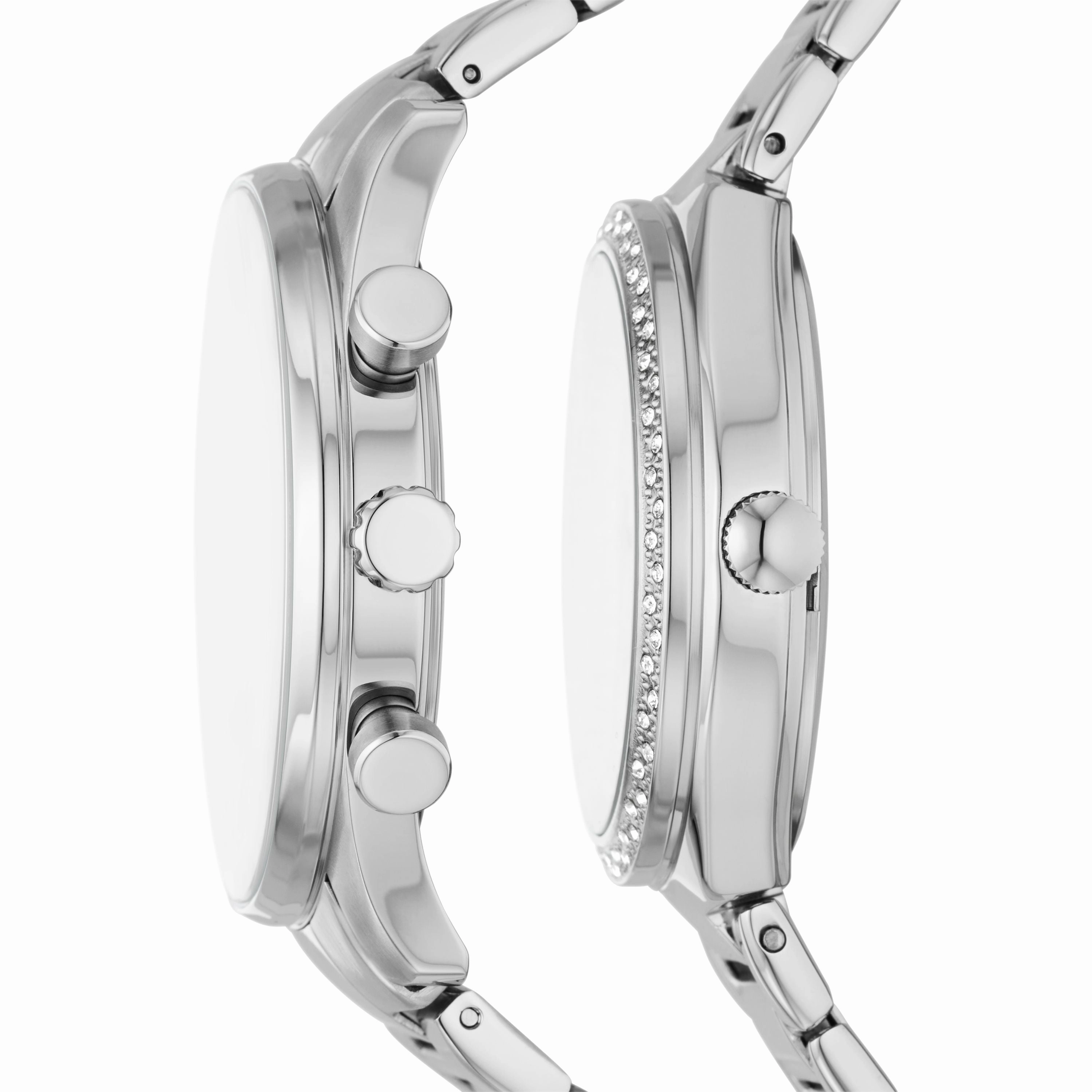 Fossil Men's His and Hers Multifunction, Stainless Steel Watch