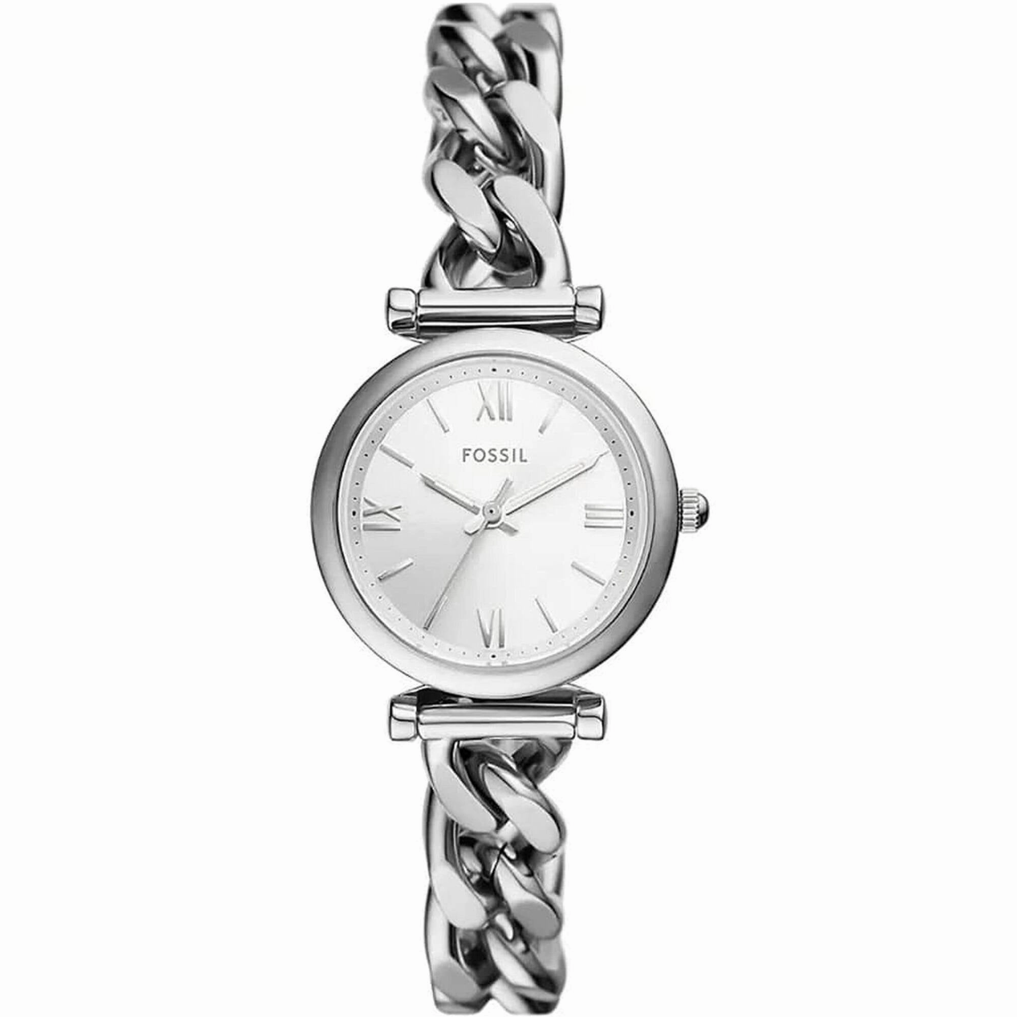 Fossil Women's Watch - Carlie Quartz Silver Dial Stainless Steel Bracelet | ES5331