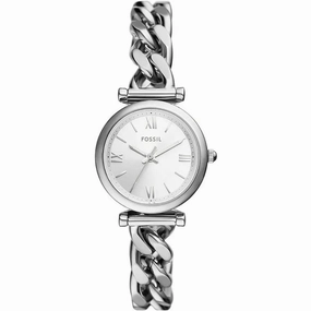 Fossil Women's Watch - Carlie Quartz Silver Dial Stainless Steel Bracelet | ES5331